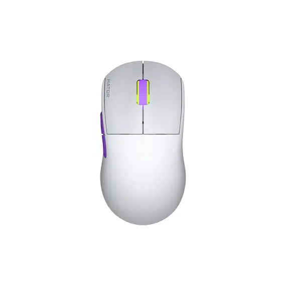 Mouse Gaming HATOR Quasar 2 PRO Wireless White/Blue 26K DPI